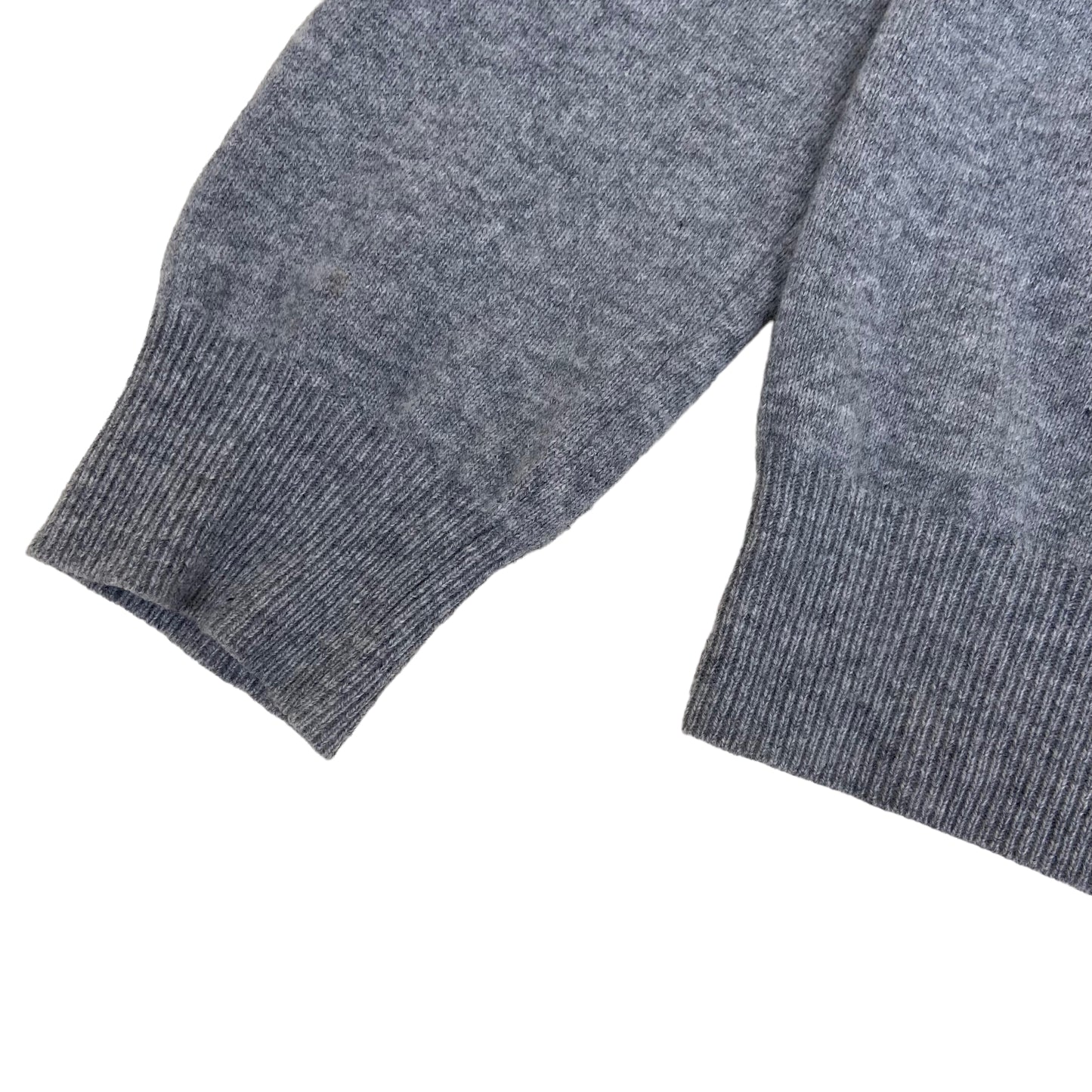 CDG PLAY KNITTED WOOL SWEATER GREY M