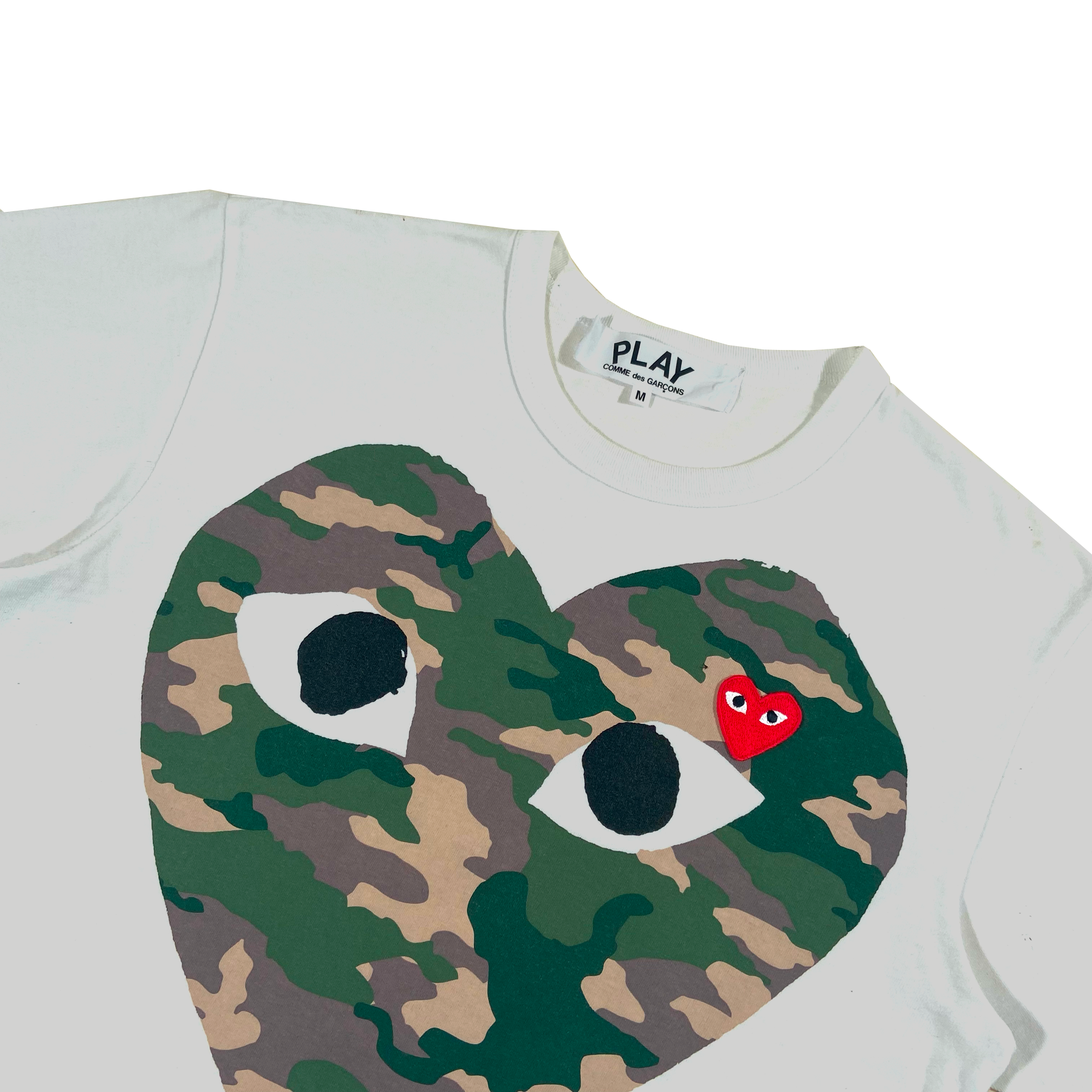 CDG PLAY T-SHIRT WHITE M