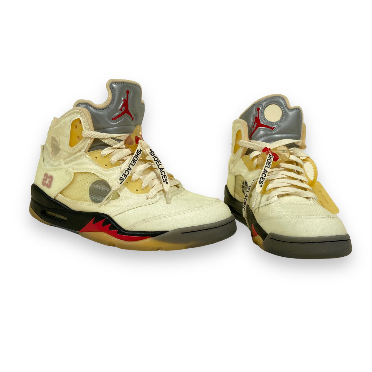 OFF WHITE X JORDAN 5 SAIL SNEAKERS UK10