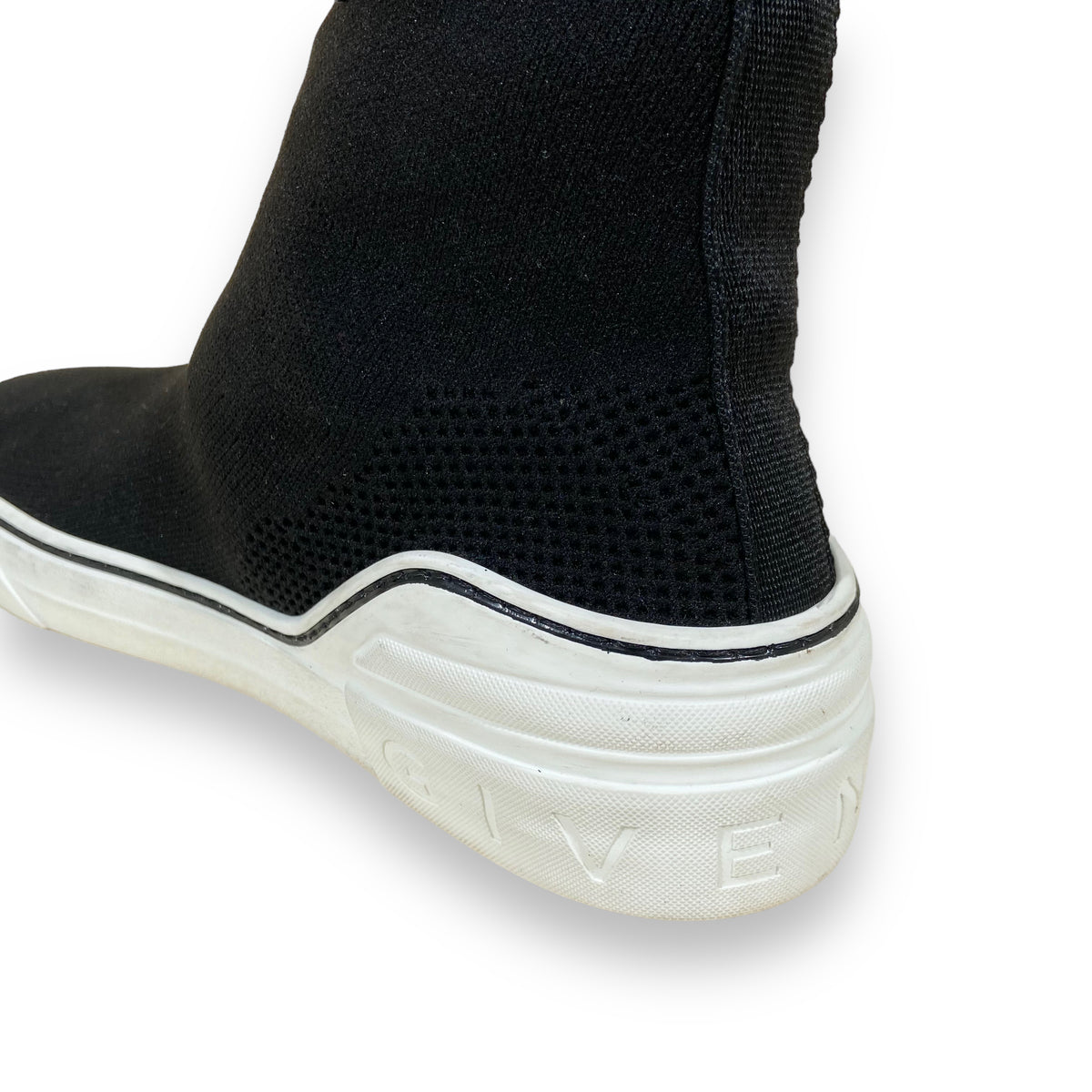 GIVENCHY GEORGE V SOCK HIGH TOP SNEAKER BLACK UK10