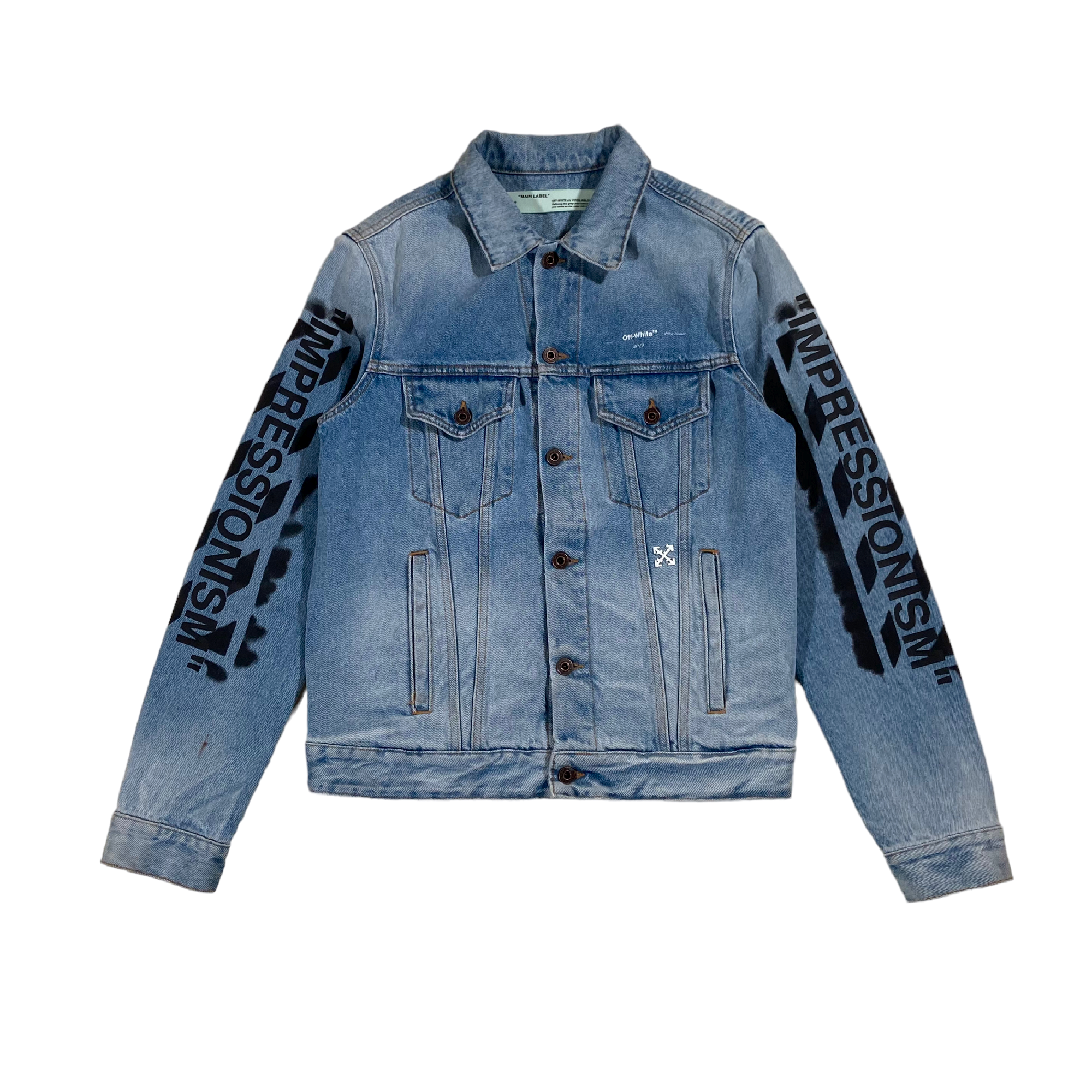 OFF-WHITE IMPRESSIONISMS DENIM JACKET BLUE M