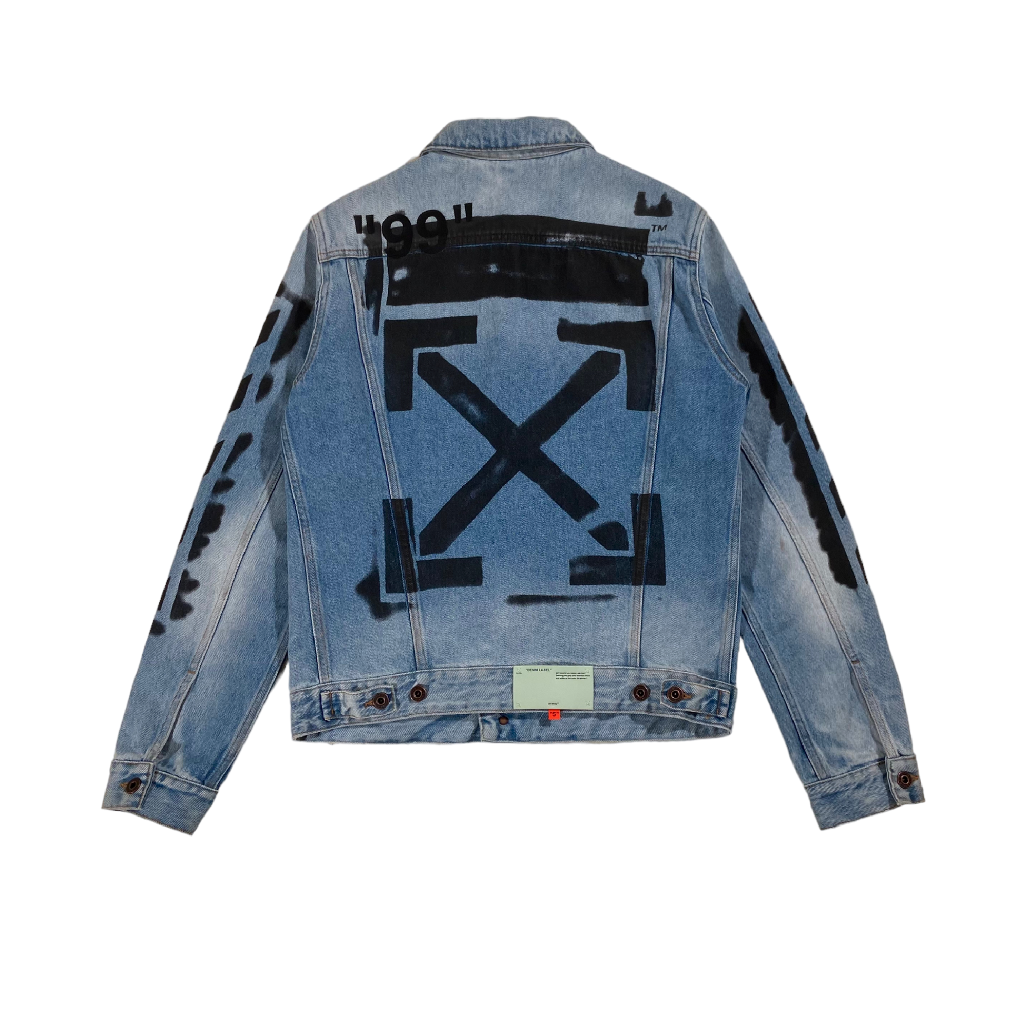 OFF-WHITE IMPRESSIONISMS DENIM JACKET BLUE M