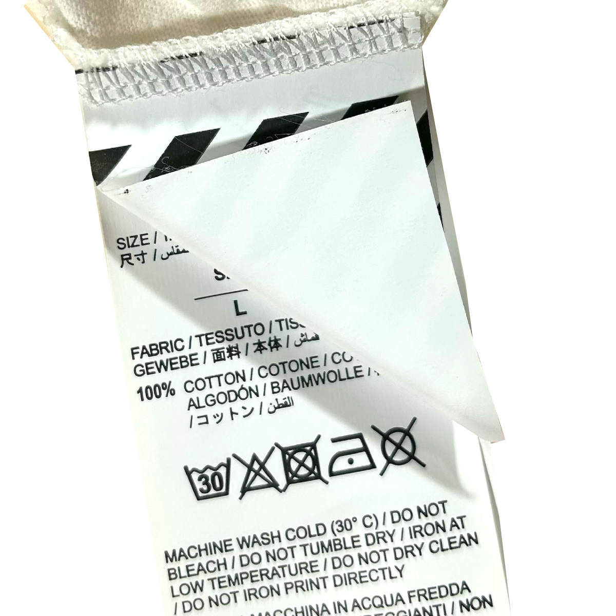 OFF WHITE GRAPHIC PRINT T-SHIRT WHITE L