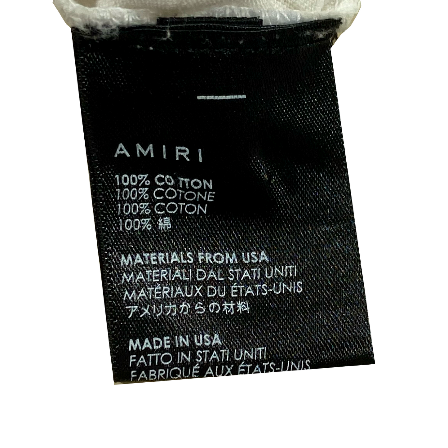AMIRI BONE T-SHIRT WHITE XL