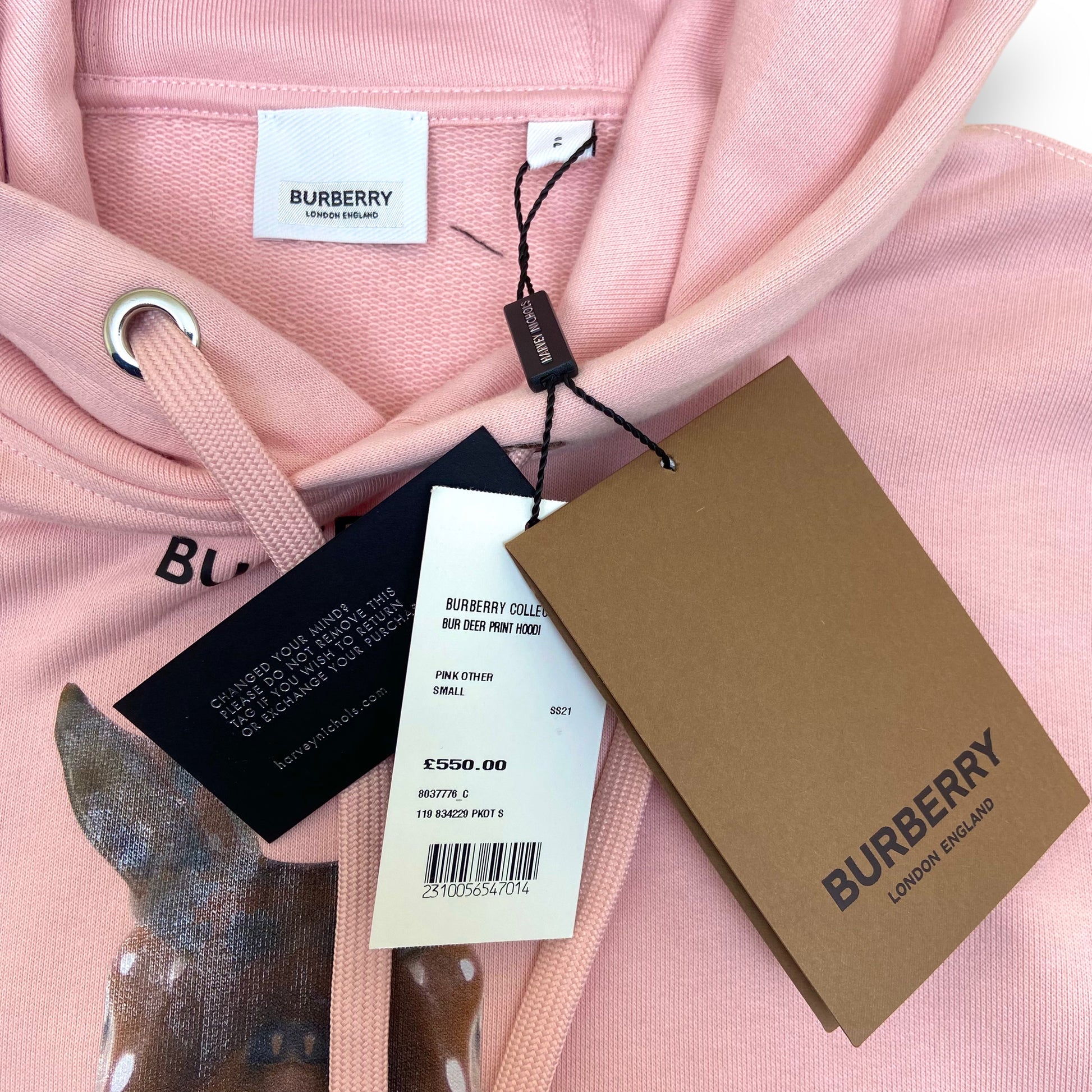 BURBERRY DEER PRINT HOODIE PINK S – Wylist - Main Image