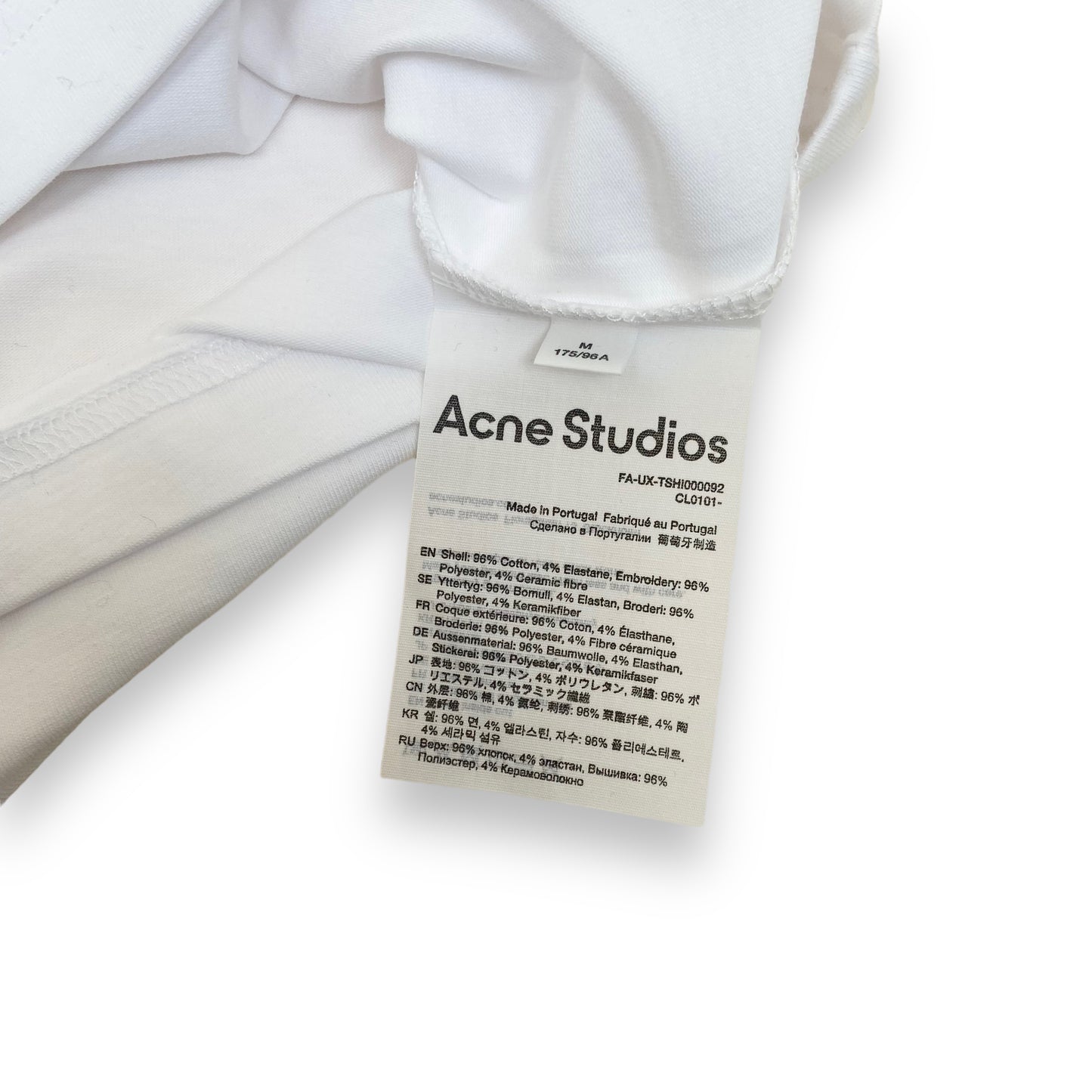 ACNE STUDIOS T-SHIRT WHITE M