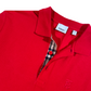 BURBERRY LONG SLEEVE POLO TOP RED M
