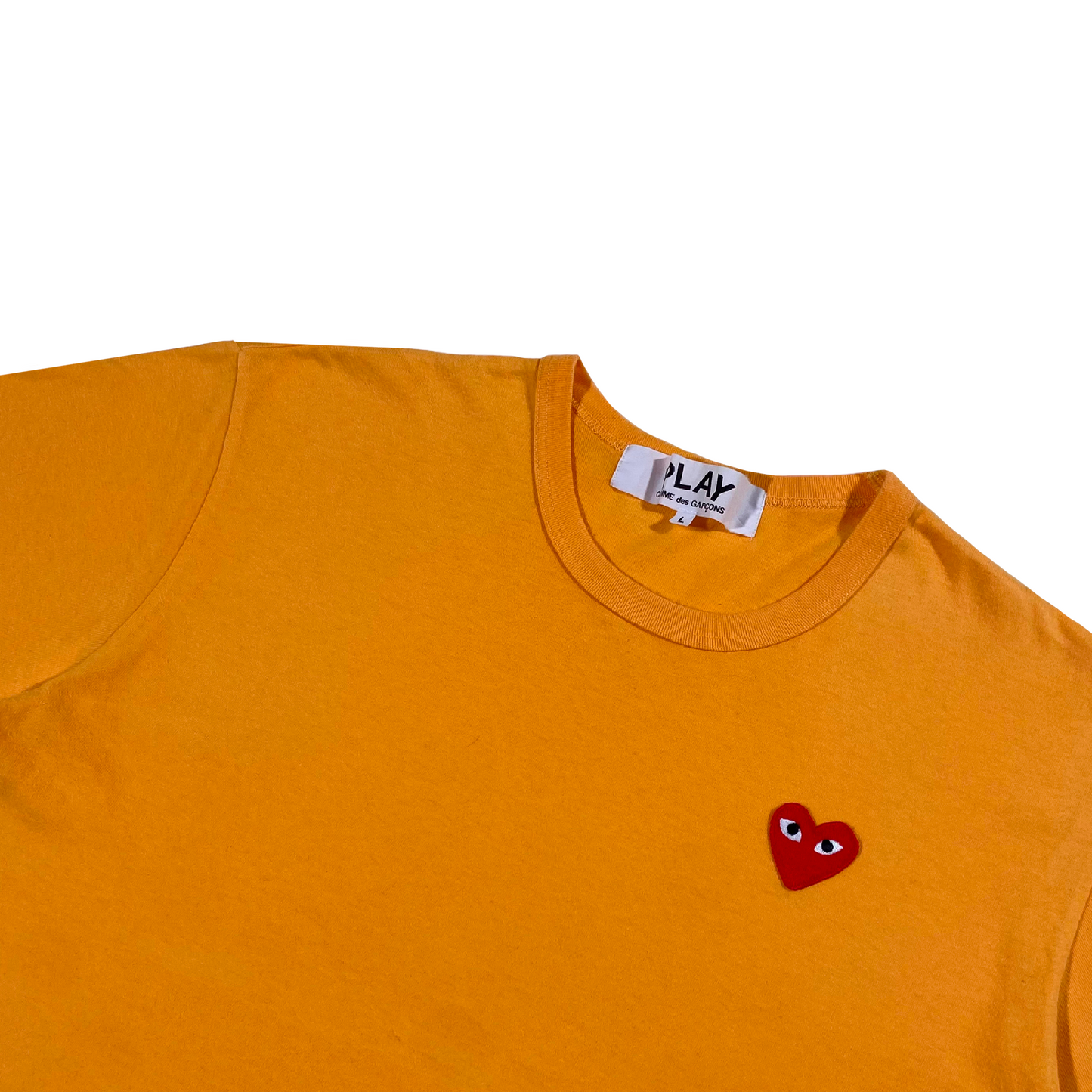 CDG PLAY T-SHIRT YELLOW L