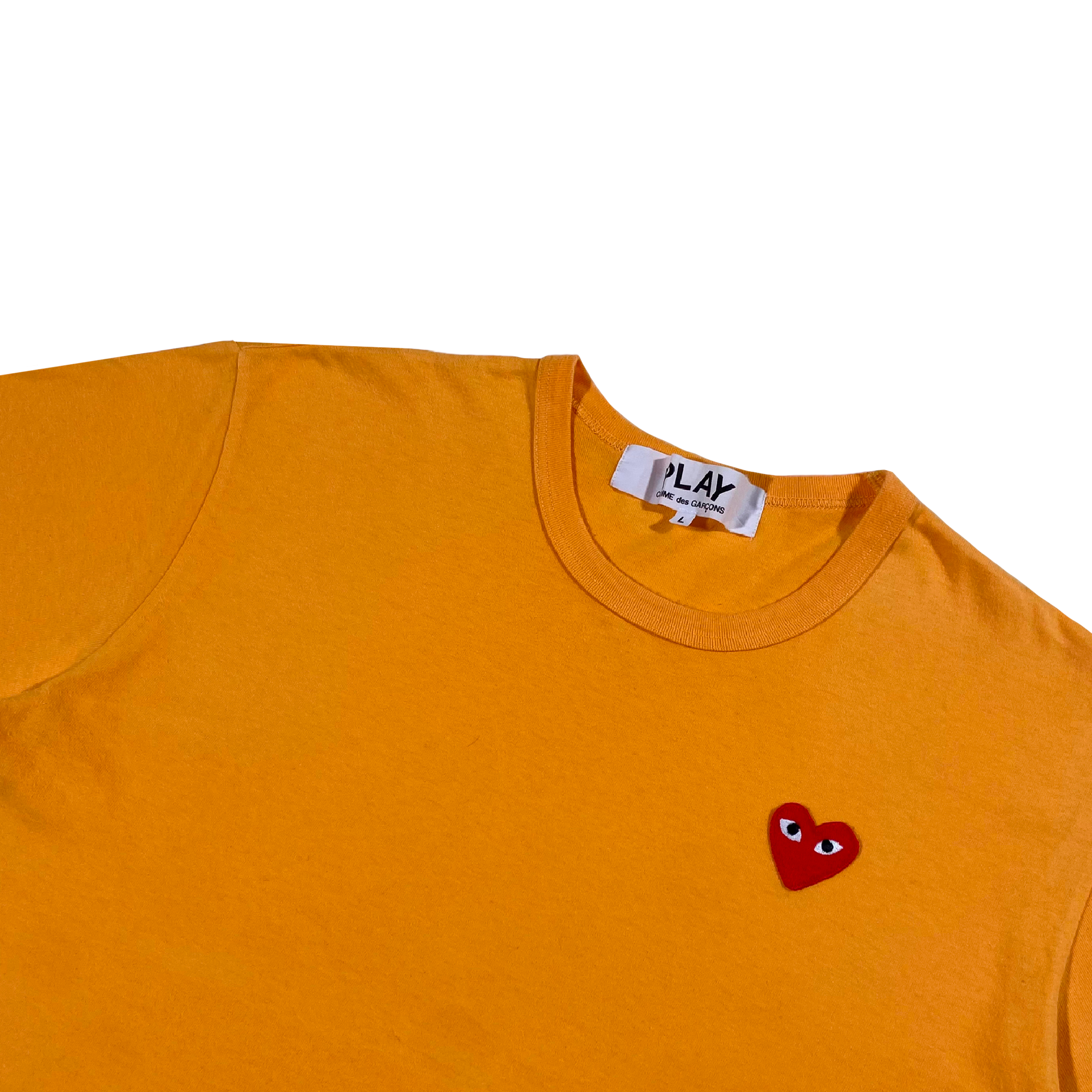 CDG PLAY T-SHIRT YELLOW L