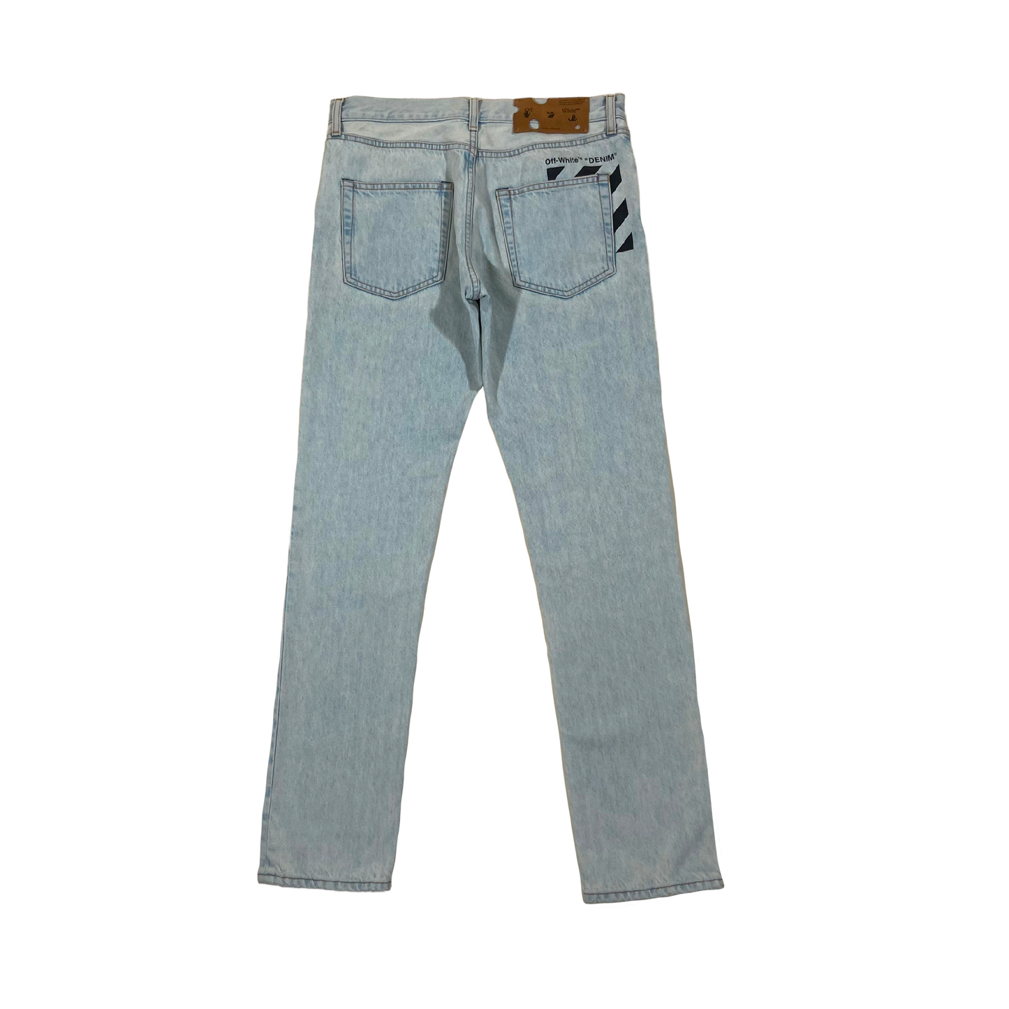 OFF-WHITE WASHED DENIM JEANS 31W