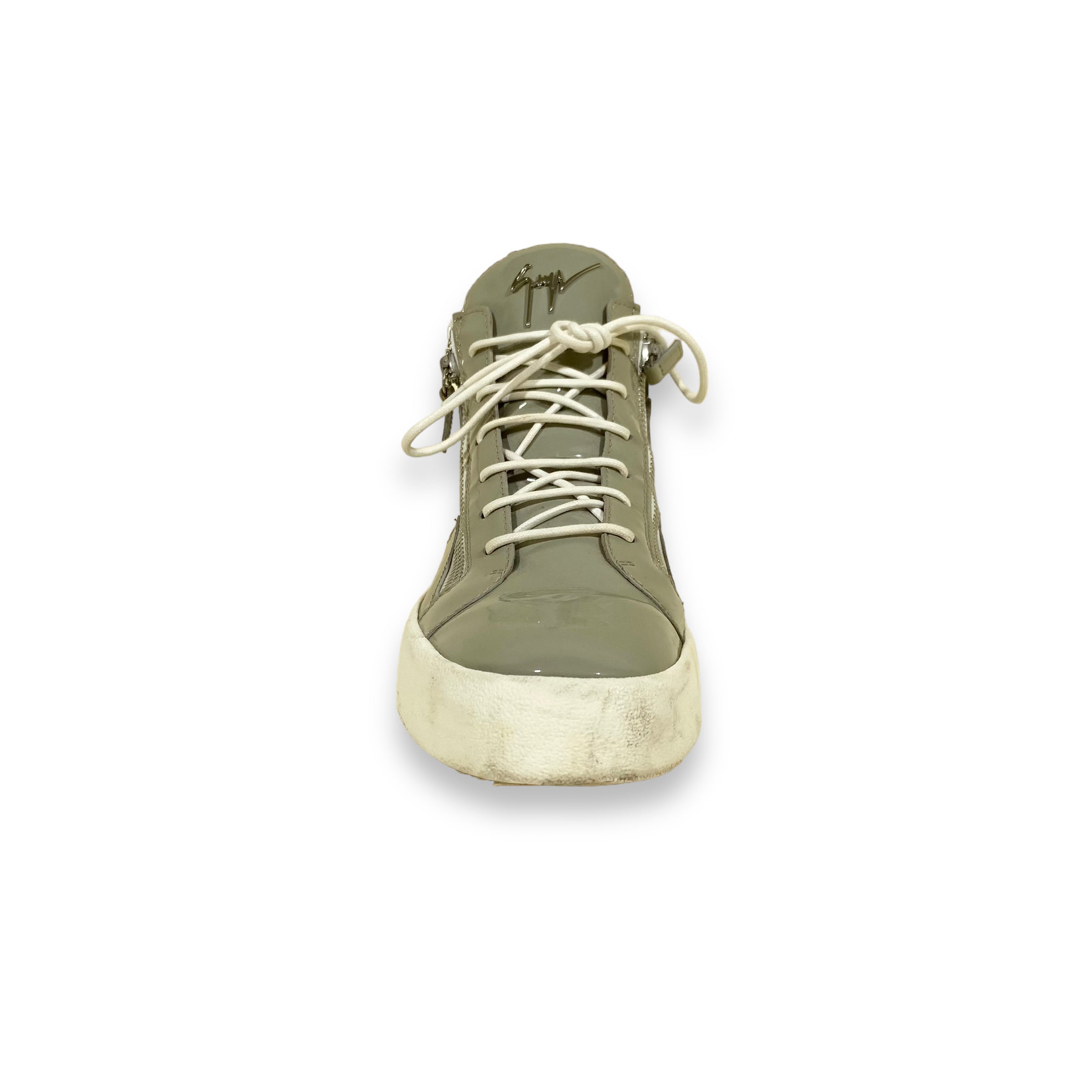 GIUSEPPE ZANOTTI MID TOP SNEAKER GREY UK10.5