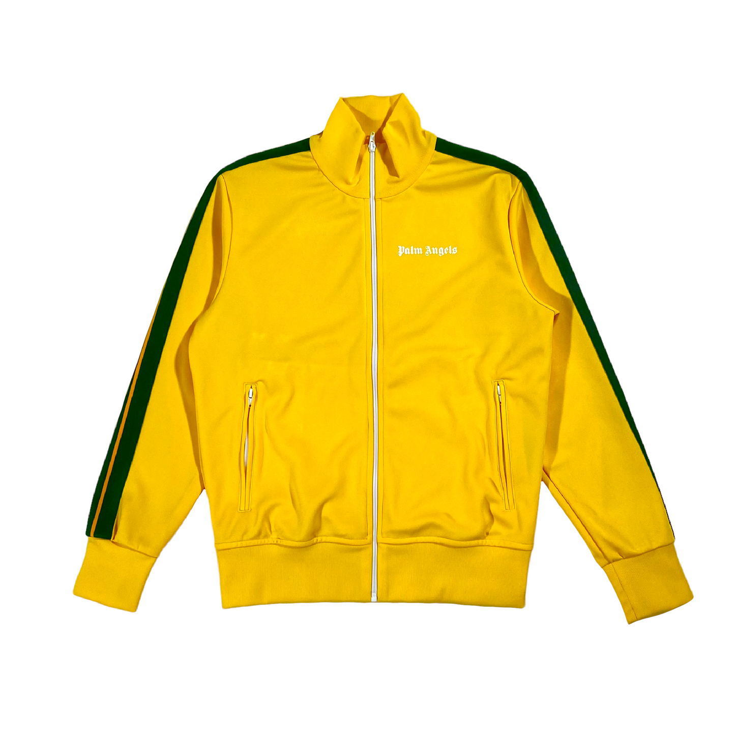 PALM ANGELS ZIP UP TRACK TOP YELLOW WOMENS M