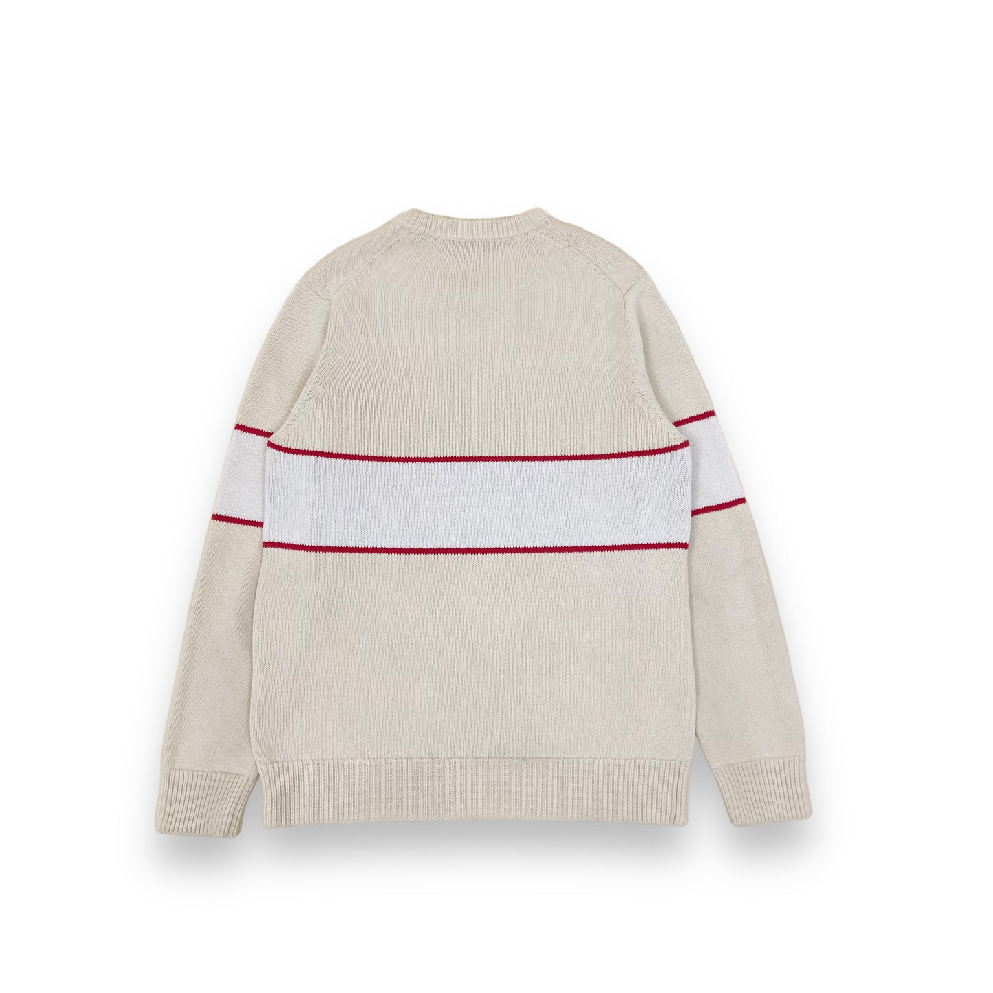 GIVENCHY REVERSE LOGO KNITTED CREW NECK CREAM M