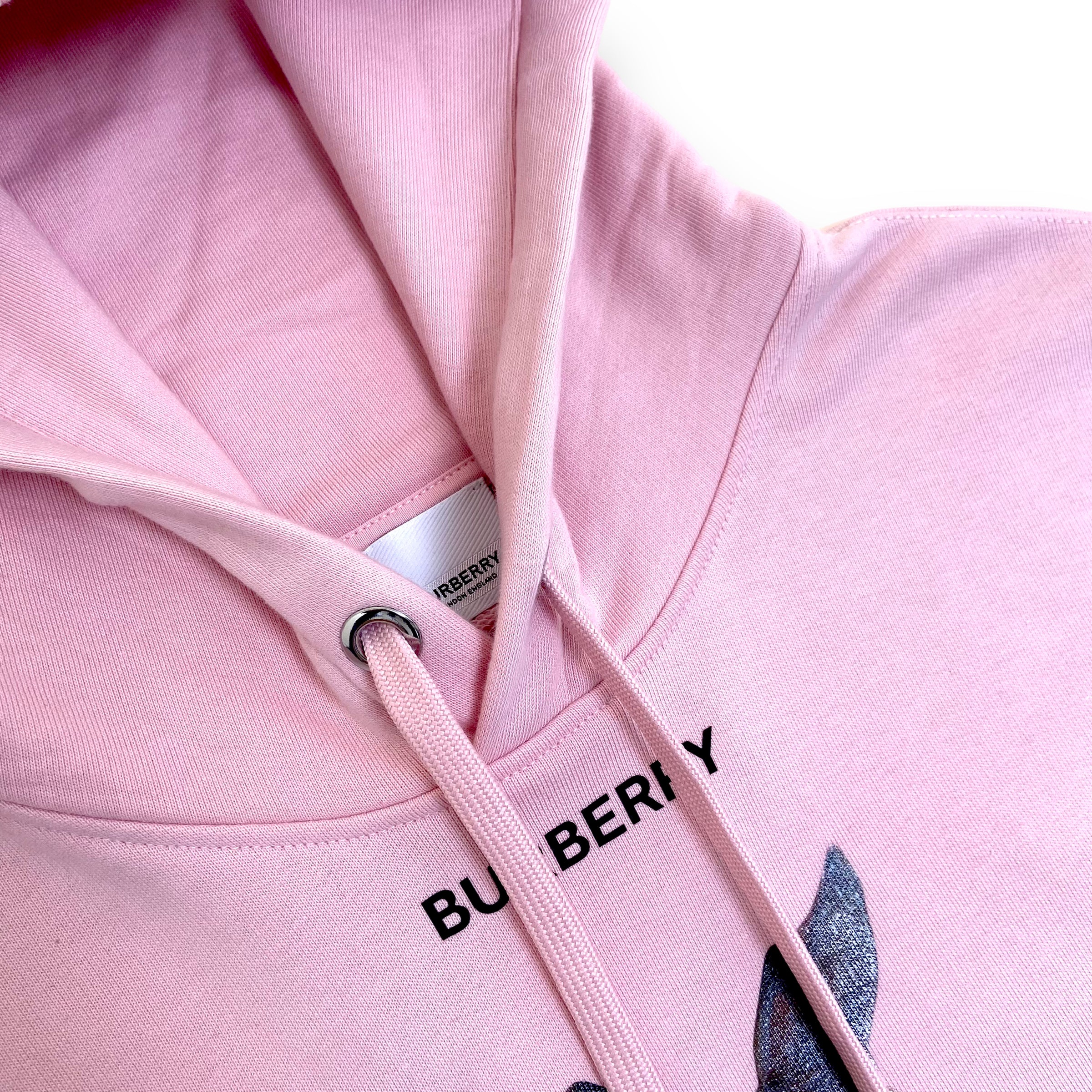 Pink burberry clearance hoodie