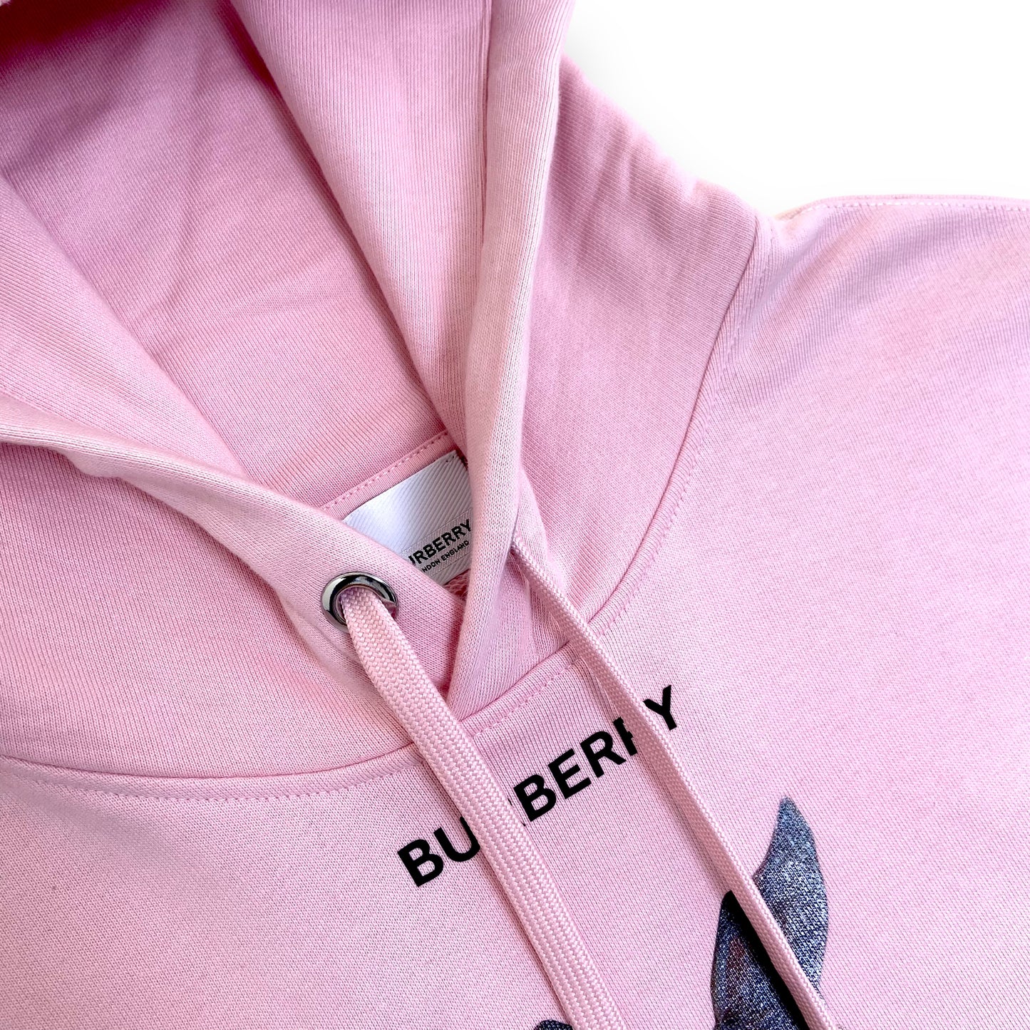 BURBERRY DEER PRINT HOODIE PINK S