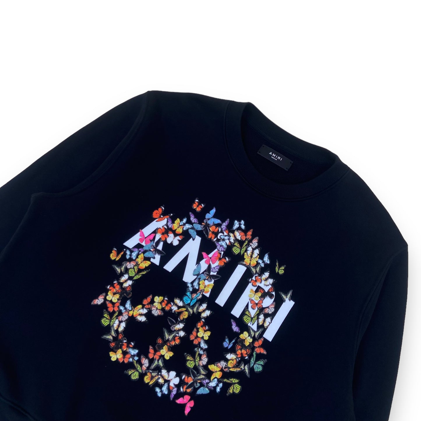 AMIRI BUTTERFLY PEACE LOGO SWEATSHIRT BLACK M