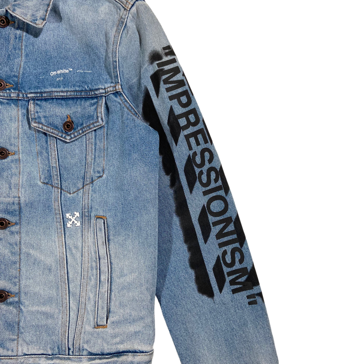OFF-WHITE IMPRESSIONISMS DENIM JACKET BLUE M