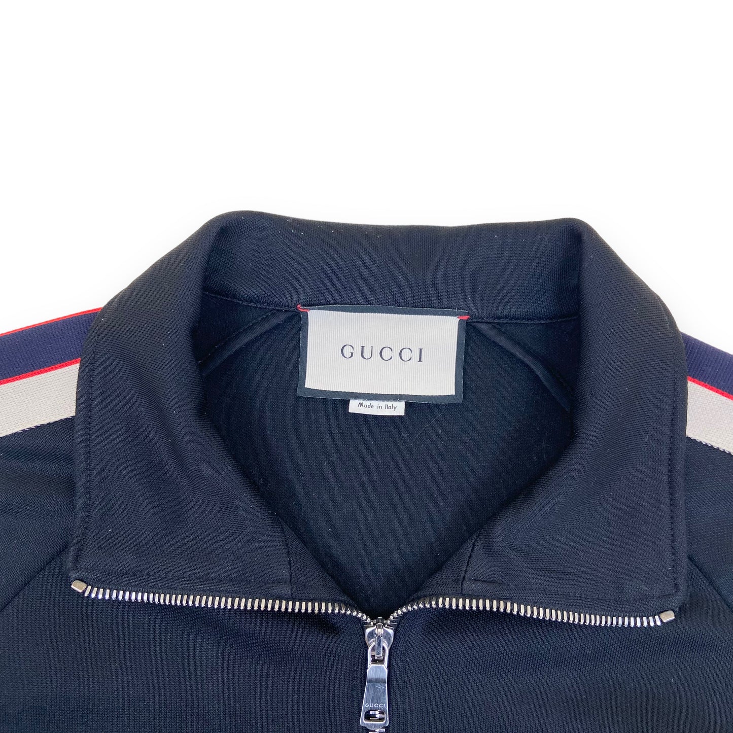 GUCCI TAPED LOGO TRACK JACKET BLACK M