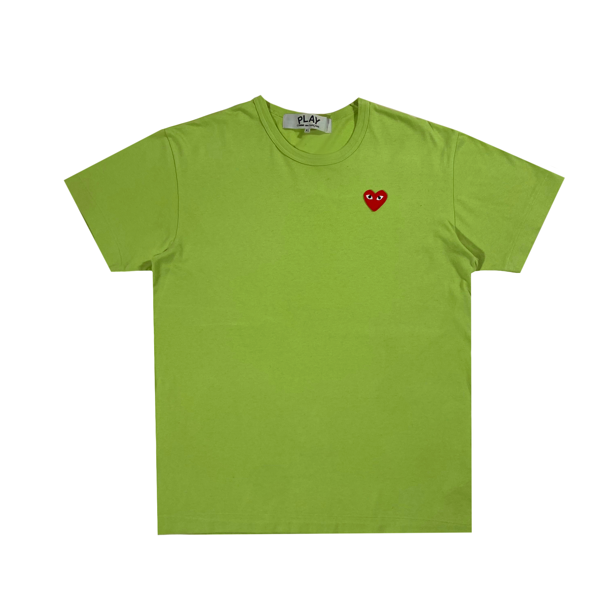 CDG PLAY T-SHIRT GREEN XL