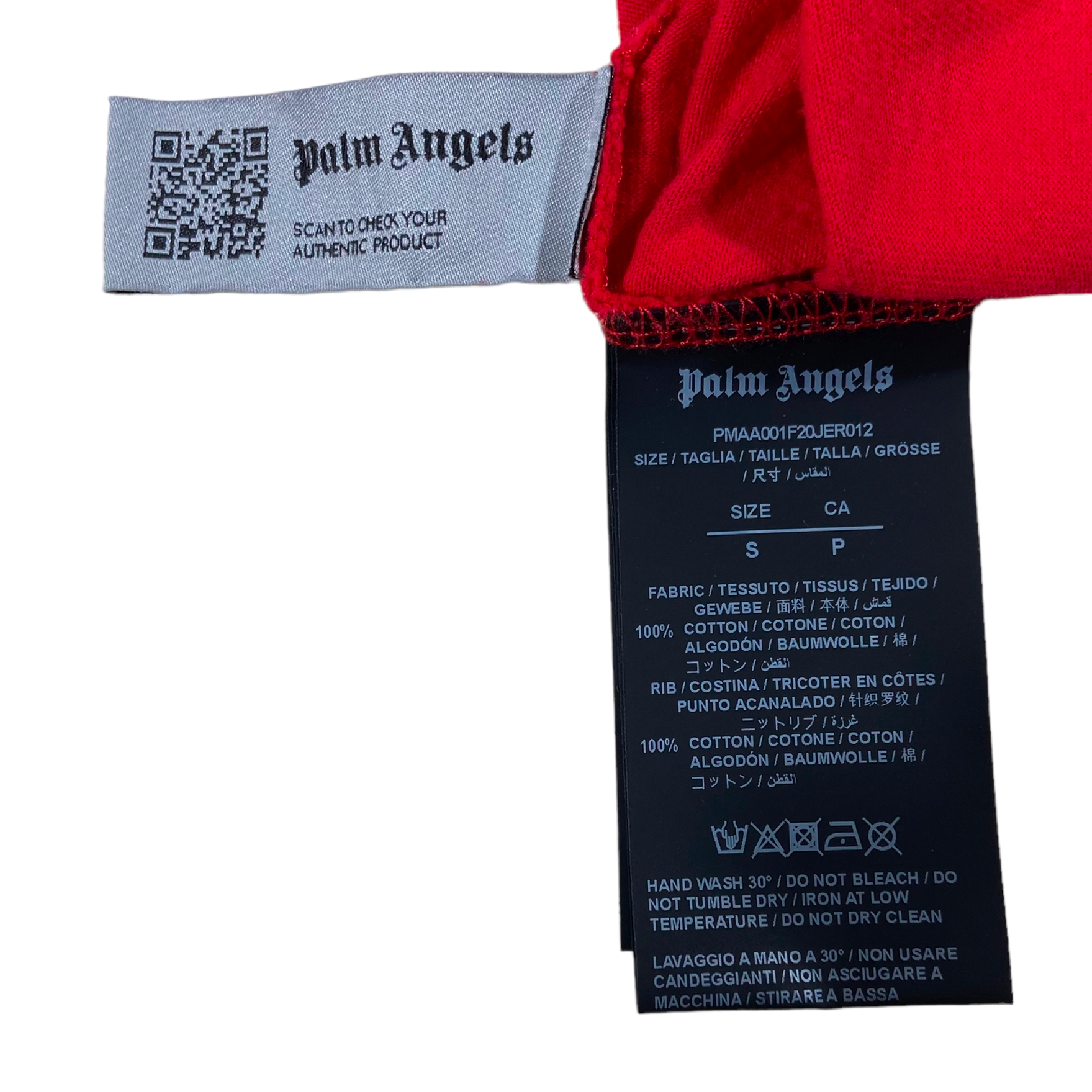 PALM ANGELS SPRAY T-SHIRT RED S