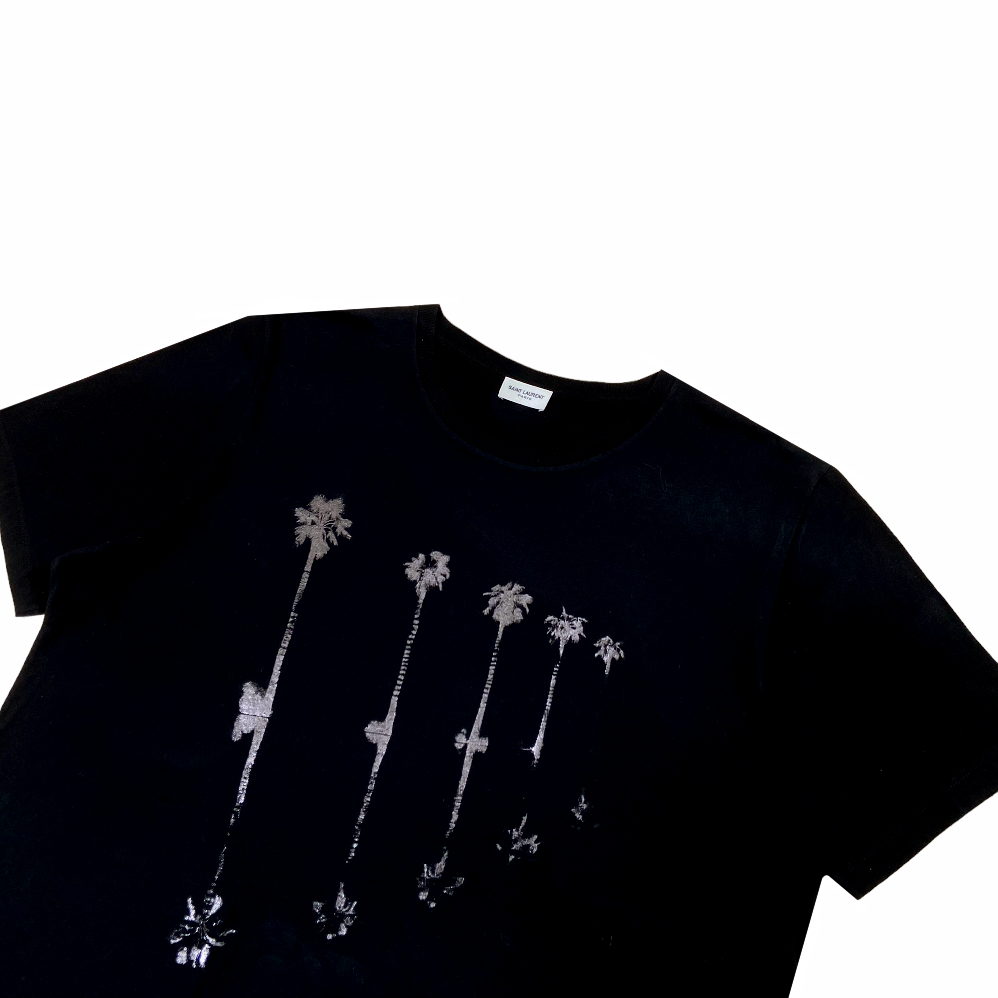 SAINT LAURENT PALM T-SHIRT BLACK XL