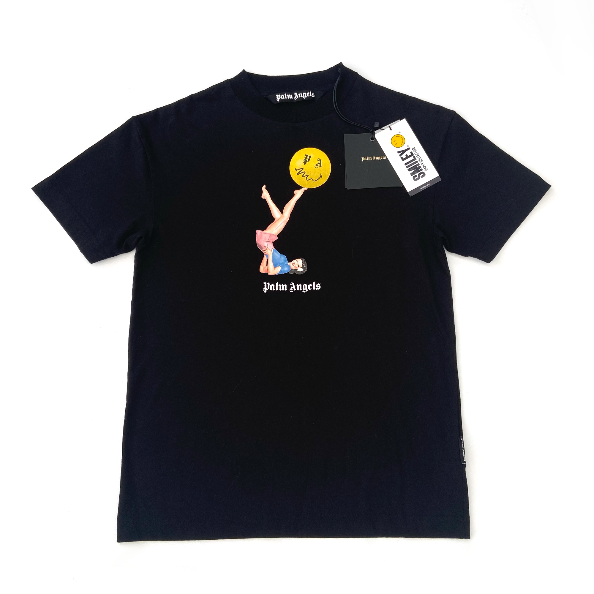 PALM ANGELS X SMILEY T-SHIRT BLACK XS