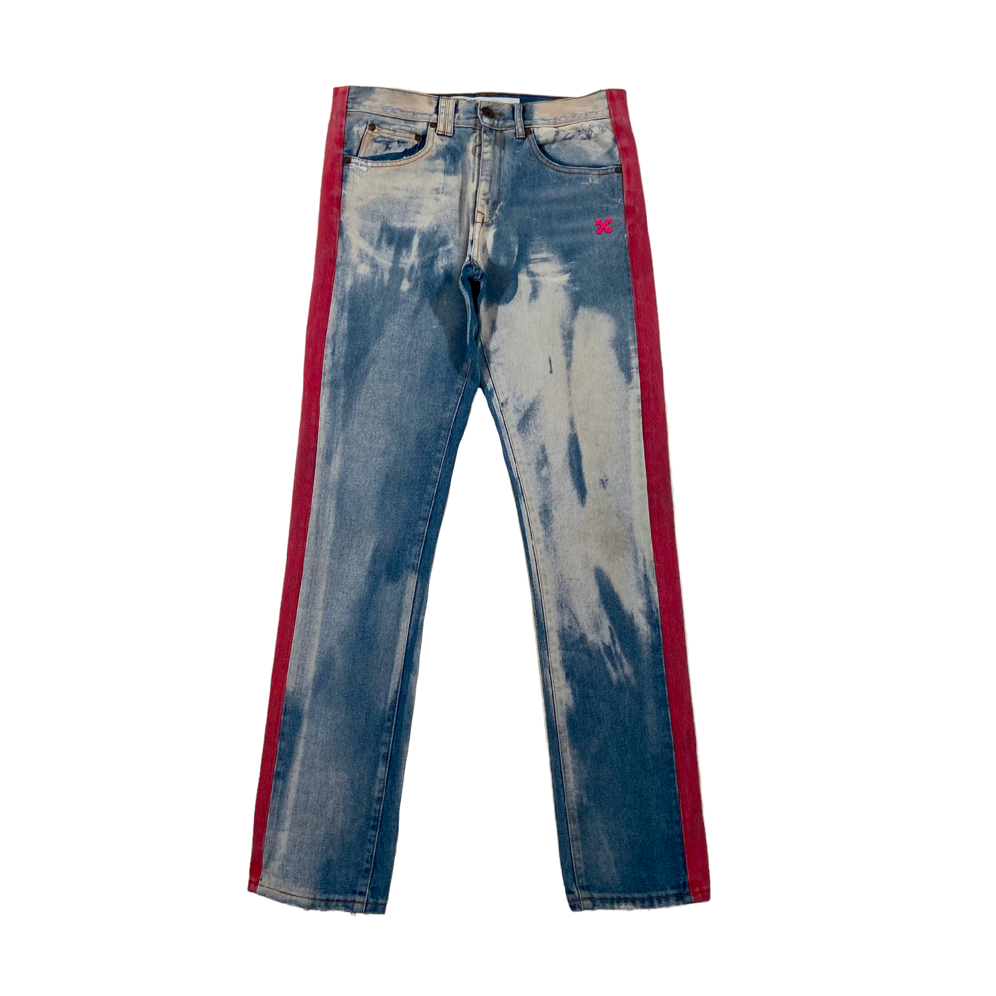 OFF-WHITE WASHED DENIM JEANS 31W