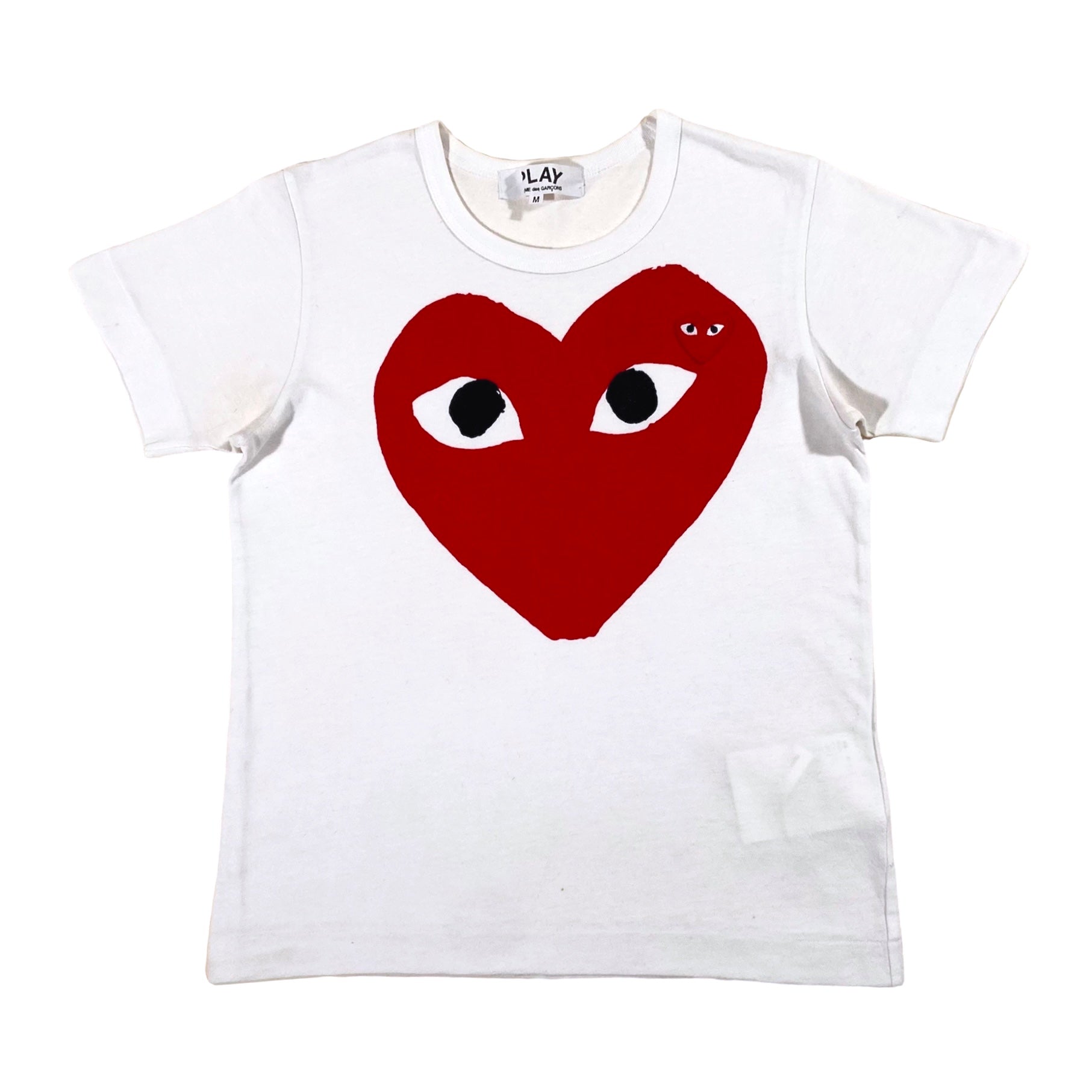 CDG PLAY T-SHIRT WHITE WOMENS M