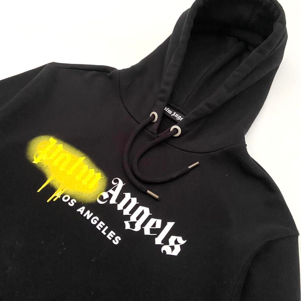 PALM ANGELS SPRAY PAINT HOODIE BLACK M